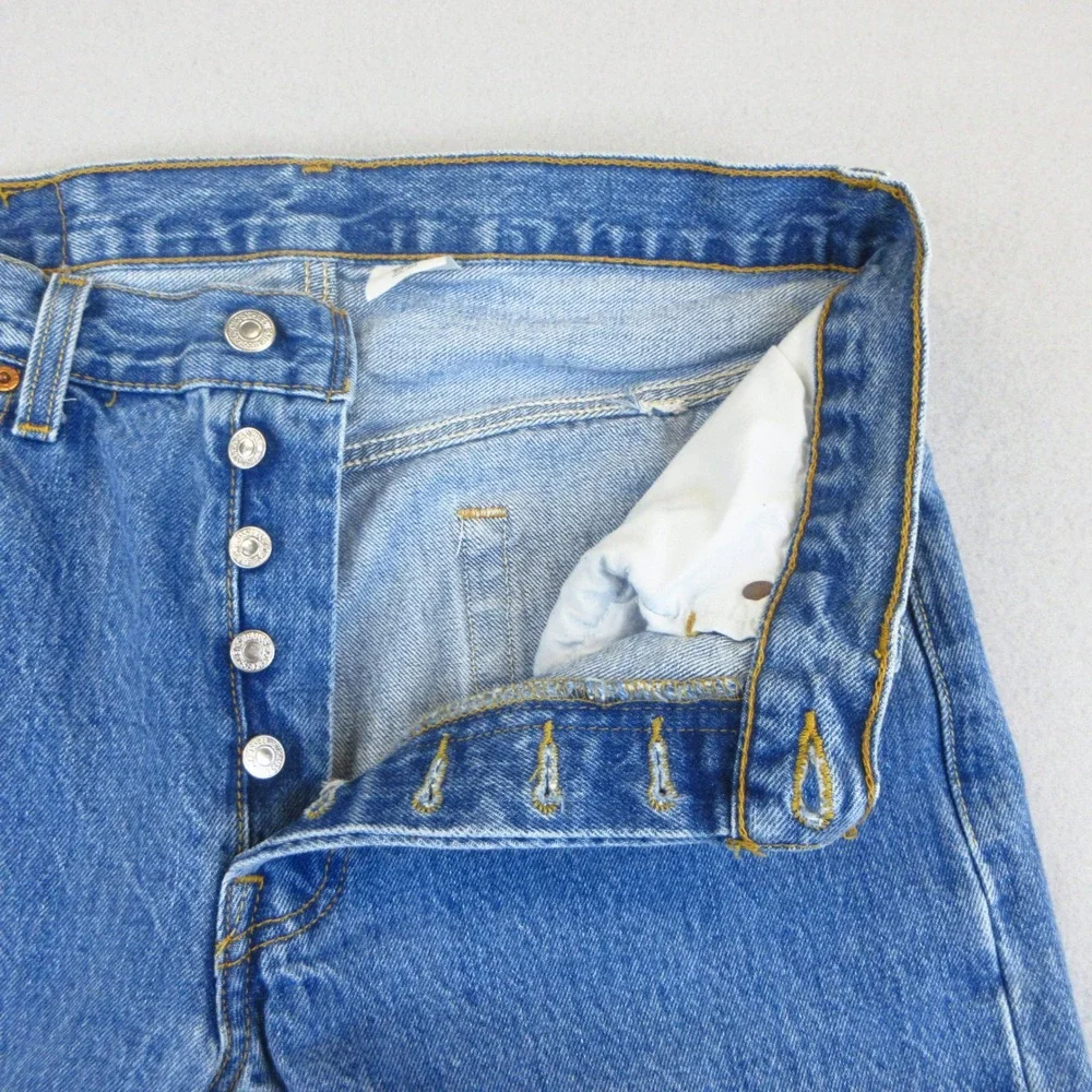 Levi's 501 Jeans Mens 32x36 Blue Medium Wash Denim Original Fit Button Fly  EUC